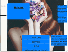 Tablet Screenshot of hairart.co